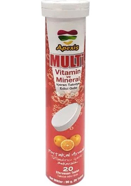 APEXIS MULTIVITAMIN 20 EFERVESAN TABLET