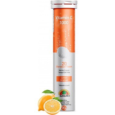 SUNLIFE VIT C 1000 MG 20 EFERVESN TABLET